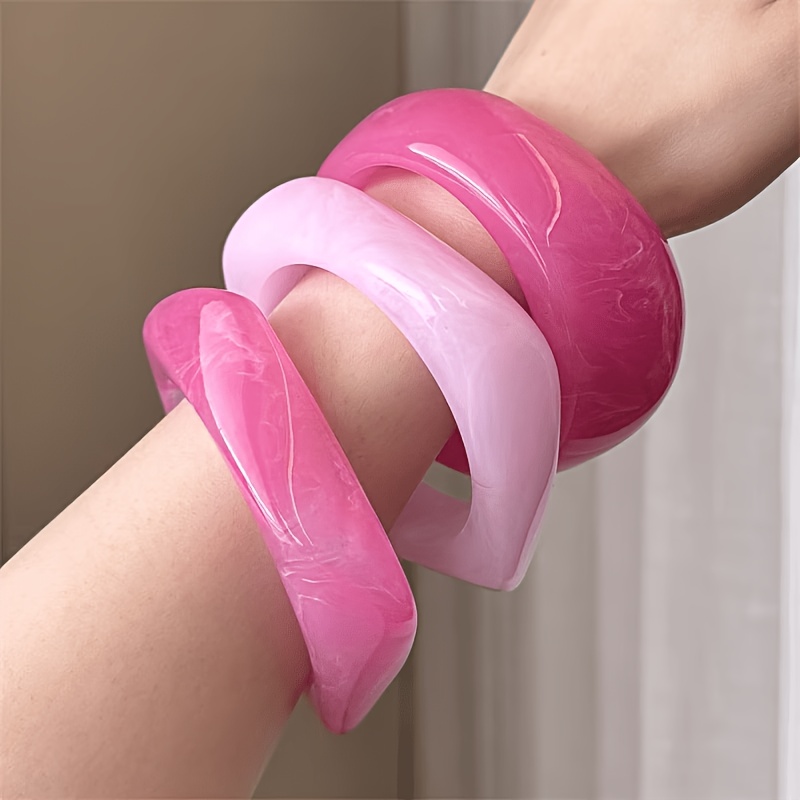 3pcs Set Exquisitely Simple Pink Stackable Set